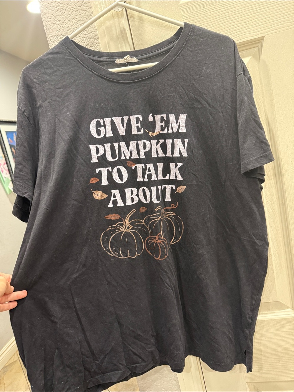 Maurices Black Graphic Tee with White Label Detail